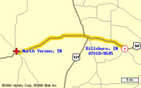 Map of North Vernon, Indiana